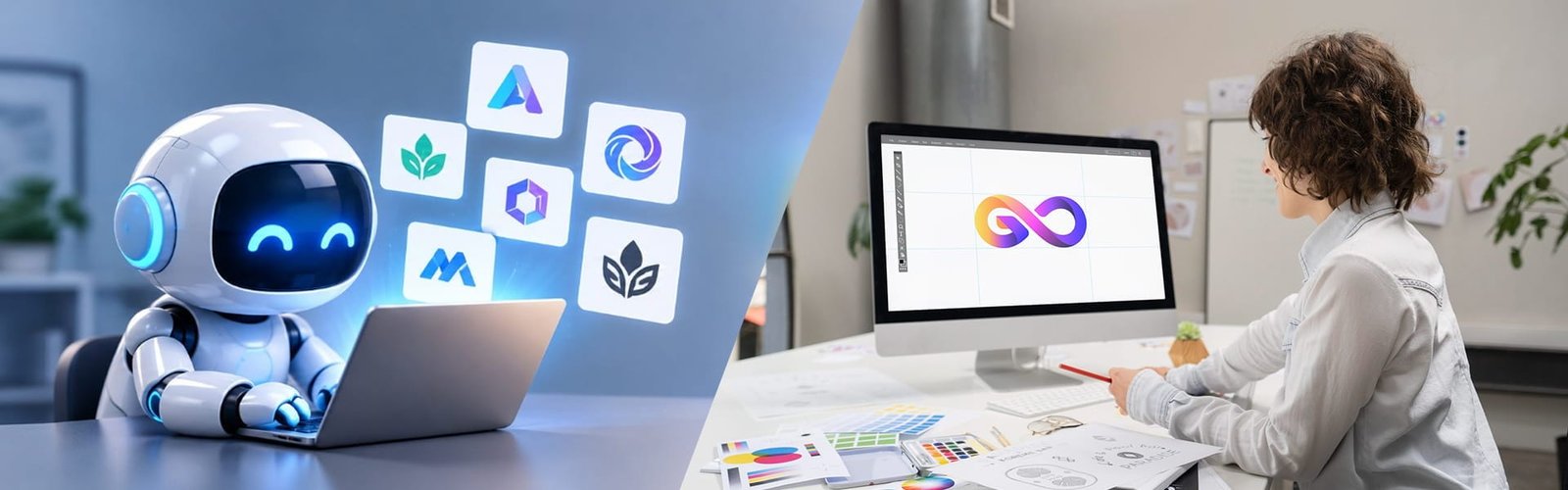AI Logo Generators vs a Professional Logo Designer – Key Differences